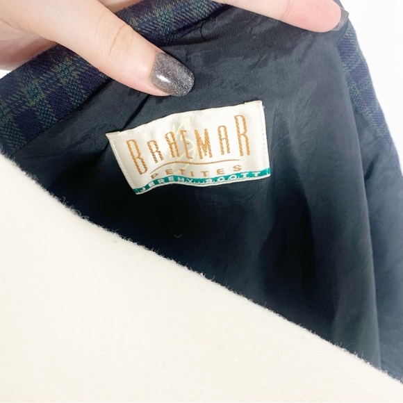 Jeremy Scott Vintage Plaid Vest Size 4P – Gold Buttons (Missing One) - Picture 8 of 9